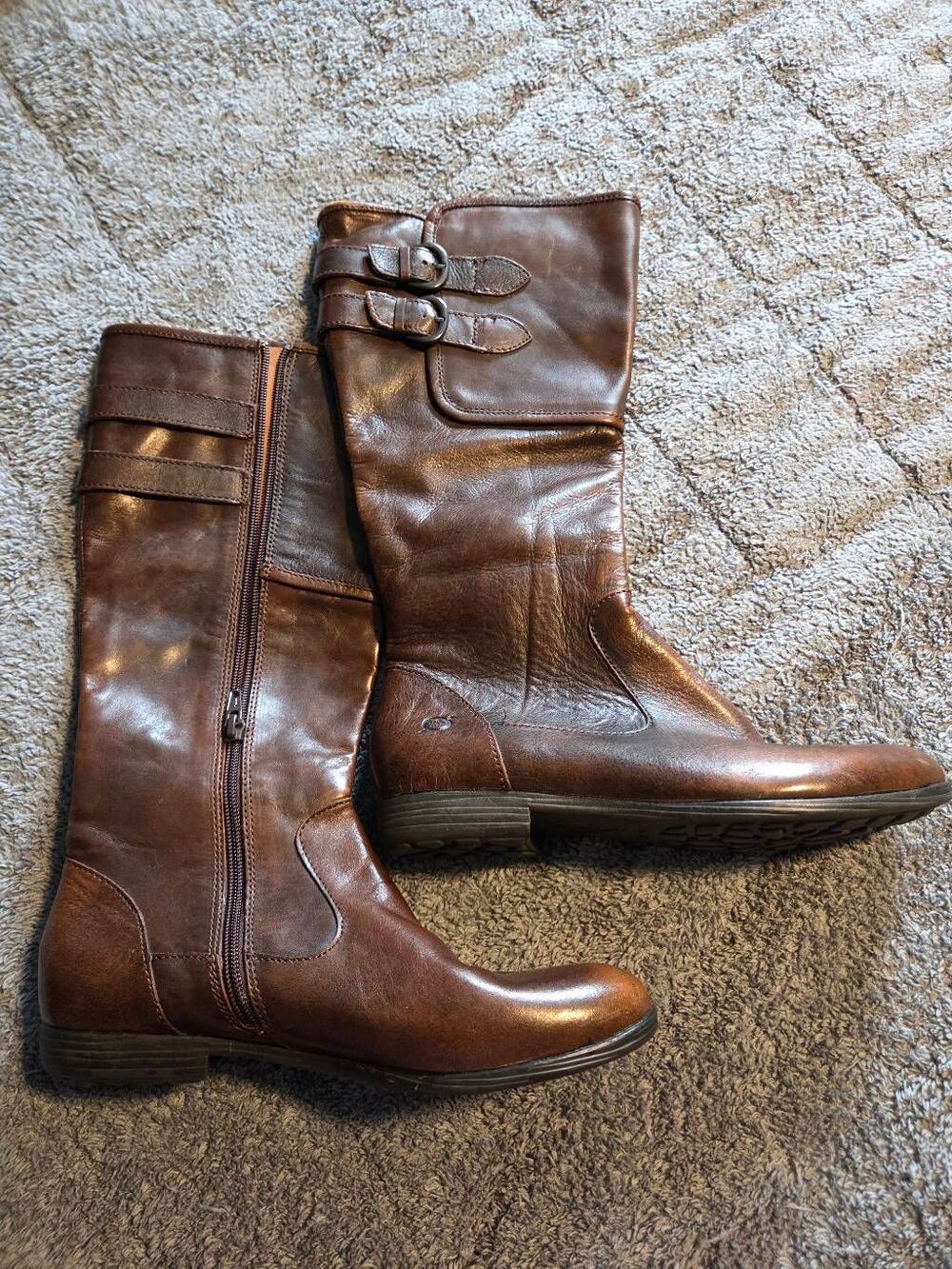 Born Leather Brown Riding Boots sz 7
